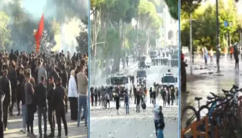 Sërish tensione! Policia bomba shurdhuese drejt protestuesve