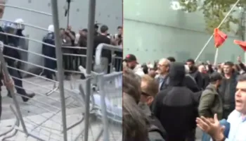 Shembën gardhin metalik dhe u përballën me FNSH, pedagogët krah studentëve, vijon protesta para Kuvendit