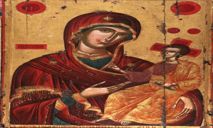 “Shën Mëri Eleusa”, ikona e pikturuar nga Nikolla Onufri  në 1578