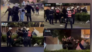 Shkopa gome kokës/ Narkopolicia ushtron dhunë barbare ndaj të rinjve protestues te zona e 21-shit