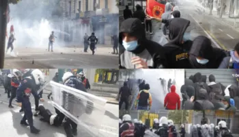 Shqipëria mes shkatërrimit të biznesëve, flakëve dhe dhunës. Pezullohet transporti urban në Tiranë, Rama sfidon protestuesit