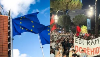 “Shqipëria në BE pa Edi Ramën”/ Shqiptarët e Diasporës protestojnë sot para Komisionit Evropian në Bruksel: Dëgjoni zërin e qytetarëve