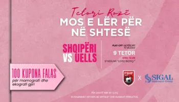 Shqipëria për femra do të luajë në play-off ndaj Uellsit, FSHF me gjest të rëndësishëm për Tetorin Rozë