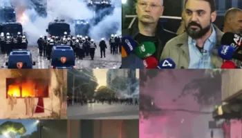 Situatë lufte në Tiranë. Flakët djegin komisariatin nr 3, disa ministri dhe trazira në selitë politike PS-PD