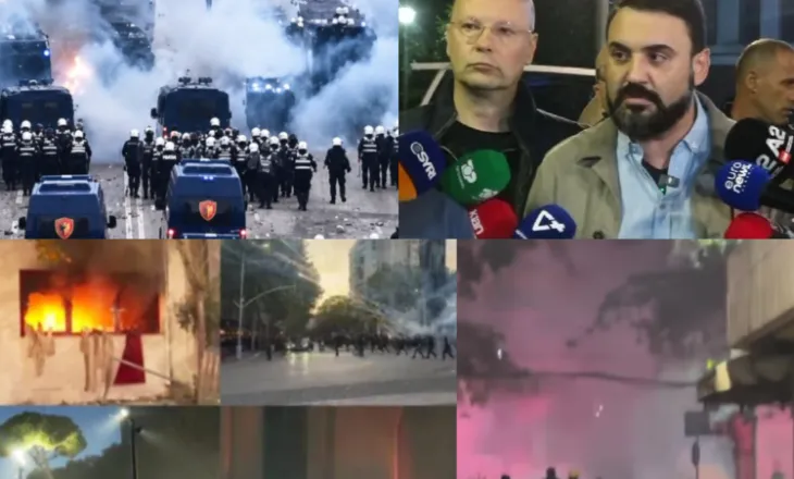 Situatë lufte në Tiranë. Flakët djegin komisariatin nr 3, disa ministri dhe trazira në selitë politike PS-PD