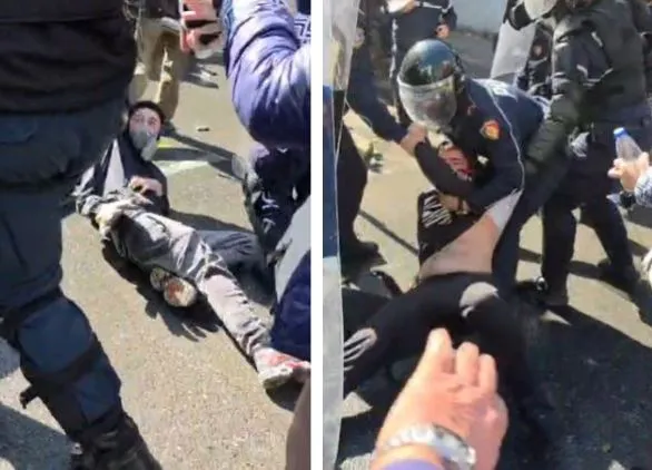 SKANDAL/ Efektivët tërheqin zvarrë gjimnazistët gjatë protestës! Polici e qëllon me shkelma edhe pse është i neutralizuar!