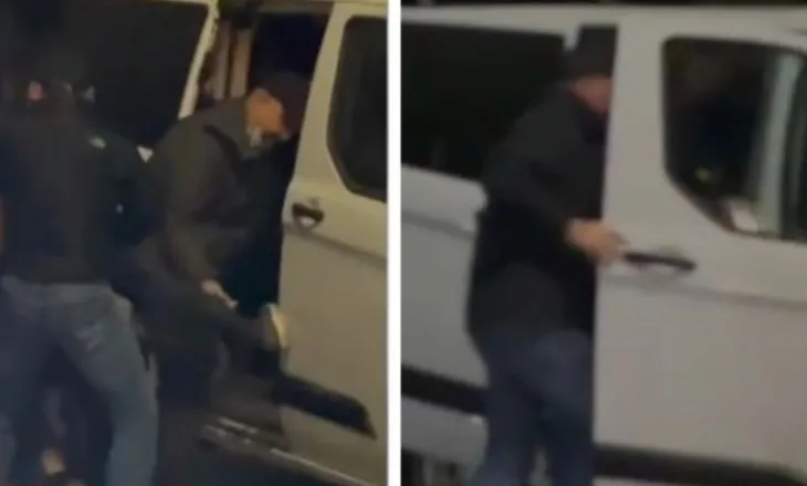 Skandali/ Ulërima e panik/ Pa mjete identifikuese, disa civilë marrin forcërisht një person dhe e fusin në furgon