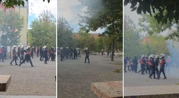 Skena horror Nga policet qe I paguajme per te na mbrojtur! gjuajnë me gurë studentët