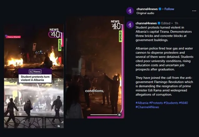 Studentët kërkojnë largimin e qeverisë/ Media britanike jehonë revoltës në Tiranë