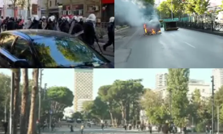 Sulmohet selia e PS-së, trazira te Kryeministria. Policia ndjek këmba-këmbës protestuesit në rrugicat e Tiranës