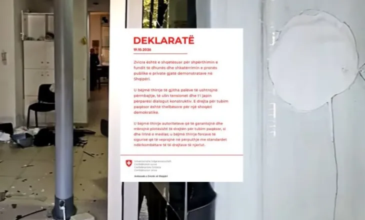 “Të shqetësuar për shpërthimin e dhunës”- Protesta, reagon Ambasada e Zvicrës: Ulni tensionet dhe i jepni përparësi dialogut!