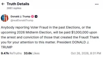 Trump: Shpërblim 1 milion dollarësh për çdo person që vërteton mashtrimin zgjedhor