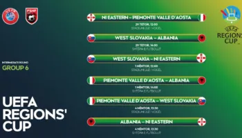 UEFA Regions’ Cup 2026-2027. Shqipëria do të jetë mikpritëse e ndeshjeve të grupit 6. Ja kalendari