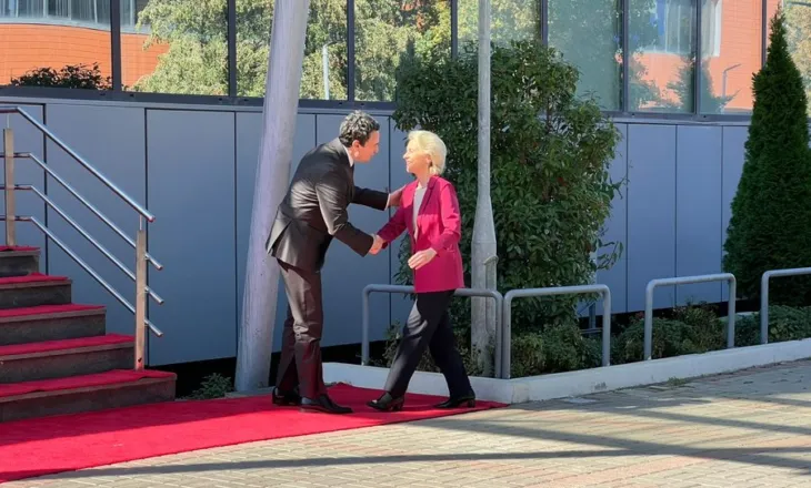 Ursula von der Leyen në Prishtinë, Albin Kurti pret Presidenten e Komisionit Evropian