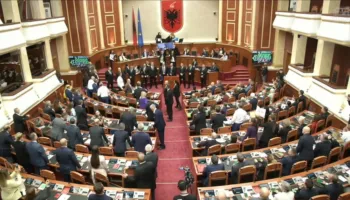 Vezë dhe shishe mbi Ramën në Parlament