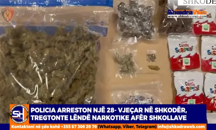 VIDEO – Arrestohet 28 vjeçari në Shkodër, tregtonte lëndë narkotike në afërsi të shkollave…