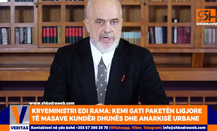 VIDEO E PLOTË – Çfarë parashikon paketa ligjore kundër dhunës dhe anarkisë urbane, prezantuar nga Rama