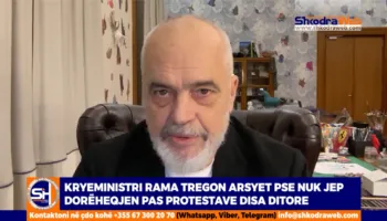 VIDEO E PLOTË – “Neutralizuam dronin me eksploziv mbi Kryeministri”, Edi Rama komenton protestat…