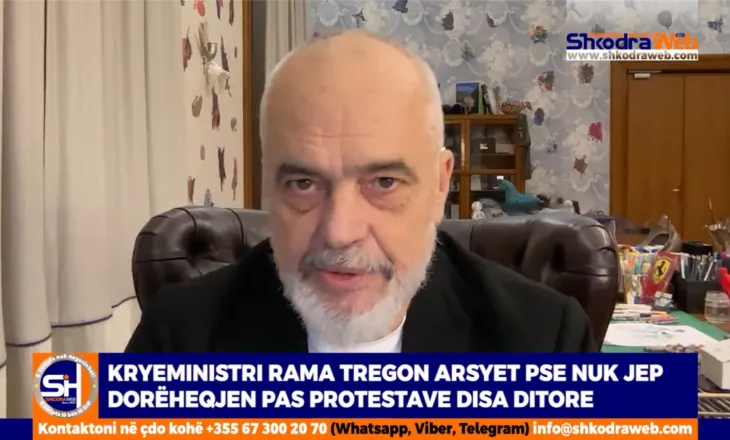 VIDEO E PLOTË – “Neutralizuam dronin me eksploziv mbi Kryeministri”, Edi Rama komenton protestat…