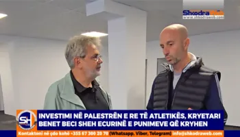 VIDEO – Investimi për palestrën e re të atletikës për Vllazninë, Benet Beci sheh nga afër ecurinë e punimeve