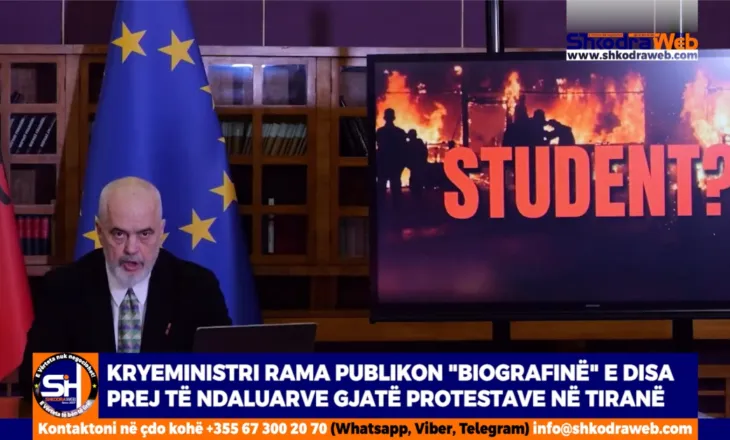 VIDEO – Kryeministri Edi Rama “bën biografinë” e disa prej të ndaluarve nga policia gjatë protestave…