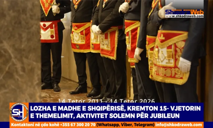 VIDEO – Lozha e Madhe e Shqipërisë kremton 15-vjetorin e themelimit, aktivitet solemn jubilar…