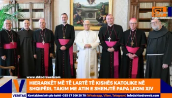 VIDEO – Papa Leoni XIV, pret në audiencë private ipeshkvijtë dhe administratorët dioqezanë të Shqipërisë