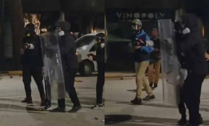 VIDEO / Përplasjet te Kryeministria: Protestuesit i marrin policit mburojën dhe spërkatësin me piper
