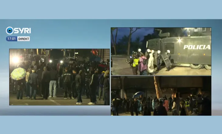 VIDEO/ Policia te kryeministria nis të sulmojë protestuesit me gaz dhe ujë