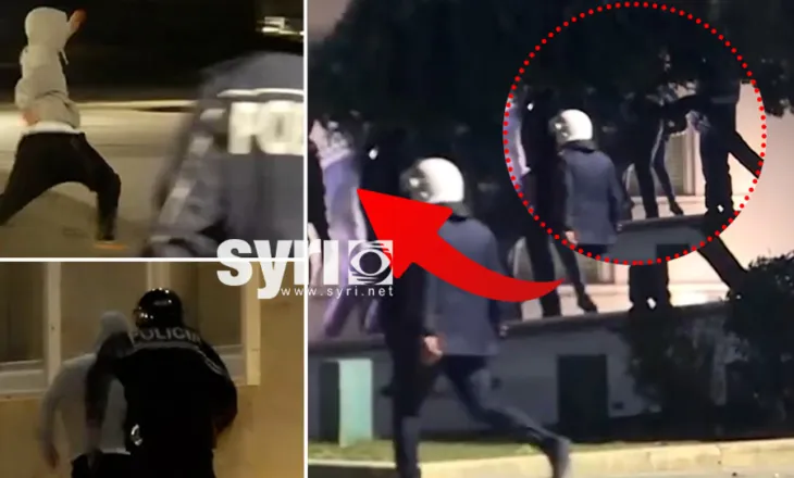 VIDEO/ Protestuesi thyen rrethimin e kryeministrisë, policia e masakron me shkopinj gome