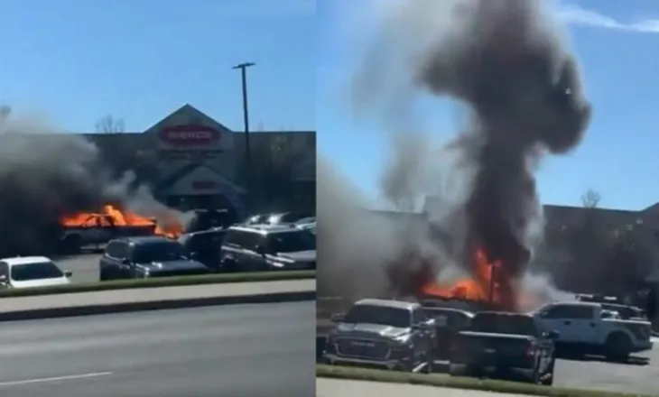 VIDEO/ Shpërthen kamioni në parking, topi gjigant i zjarrit ngrihet në ajër në SHBA