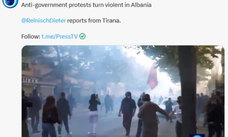 VIDEO/ Televizioni i Iranit i sanksionuar nga SHBA dhe BE, raporton për dhunën nga protesta në Tiranë!