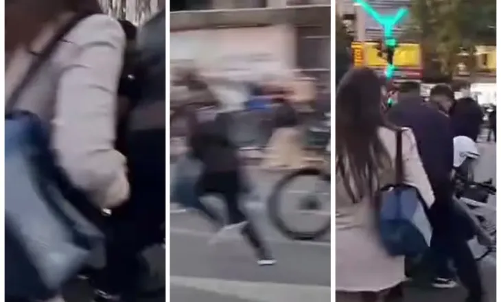 VIDEOLAJM/ Momenti kur studentët guximtarë i pëgjigjen dhunës policore, rrëzojnë në tokë efektivin dhunues