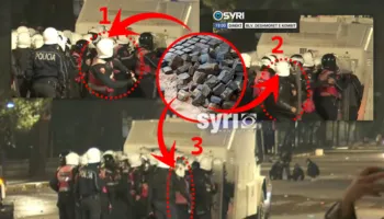 Vijon çmenduria me narkopolicët e Ramës/ Godasin me pllaka betoni të rinjtë protestues te Kryeministria