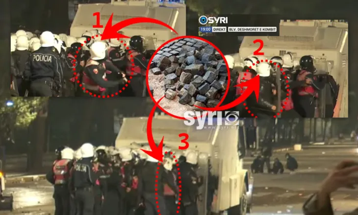Vijon çmenduria me narkopolicët e Ramës/ Godasin me pllaka betoni të rinjtë protestues te Kryeministria