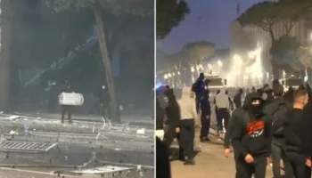 Vijon përplasja mes protestuesve dhe Policisë në bulevard, ‘lumë gurësh’ drejt tyre! Efektivët përgjigjen me gaz