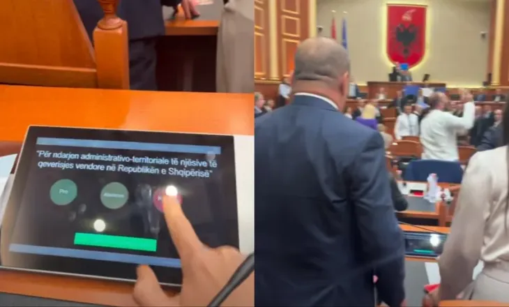 “Votë kundër”/ Marjana Koçeku publikon pamjet nga votimi i Reformës Territoriale në Kuvend