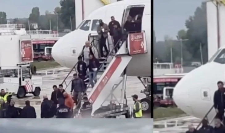 Zbulohet e vërteta e personave të prangosur që zbritën nga avioni në Rinas! Janë protestues nga Italia, do transferohen në Gjadër, dyshohen se…