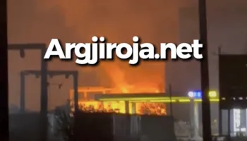 Zjarr i madh në Gjirokastër, shkrumbohet magazina