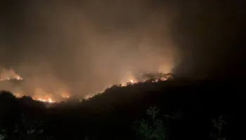 Zjarr masiv në fshatin Kotë të Selenicës, flakët u afrohen banesave