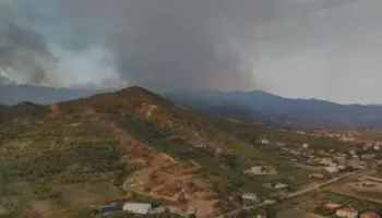 Zjarri në Peqin rrezikon banesat, ndërhyrja nga toka dhe ajri frenon flakët