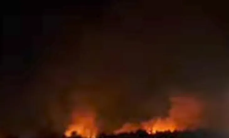 Zjarri përfshin Gramëzin e Krujës, flakët i afrohen aksit Thumanë-Kashar! Zona mbulohet nga tymi